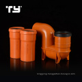 Oem Customized PVC gasketed push-fit drainage fittings P trap 45 DEG BEND with port